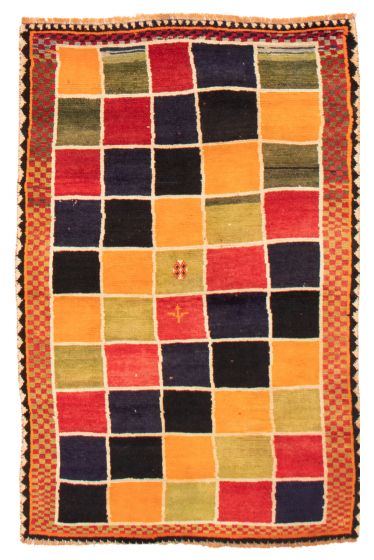 Indian Kashkuli Gabbeh 4'0" x 6'4" Hand-knotted Wool Rug 
