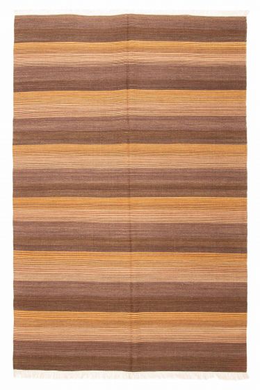 Turkish Boho 5'11" x 9'0" Flat-Weave Wool Kilim 