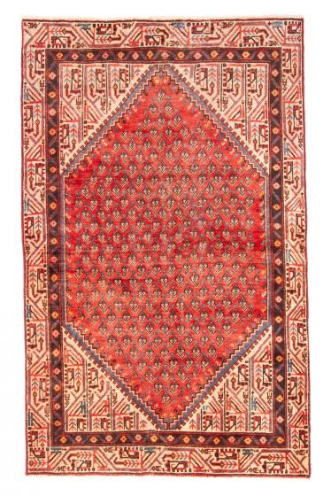 Persian Style 3'10" x 6'0" Hand-knotted Wool Rug 