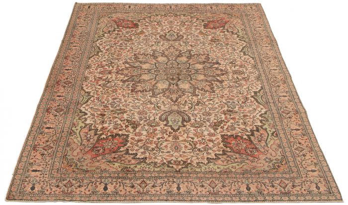 Turkish Kayseri Vintage 6'5" x 9'4" Hand-knotted Wool Rug 
