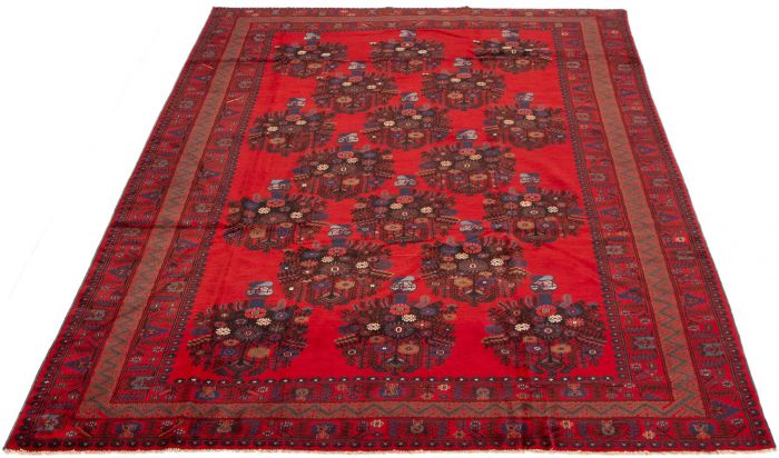 Afghan Finest Rizbaft 6'10" x 9'11" Hand-knotted Wool Rug 
