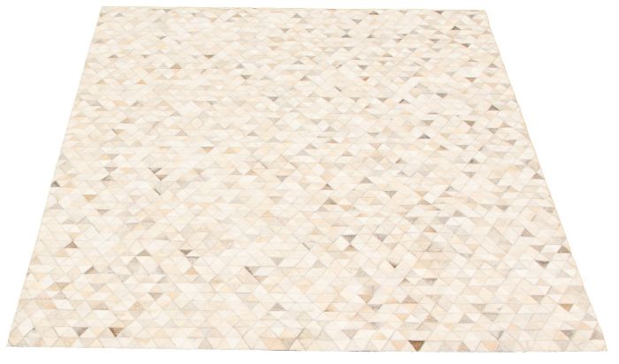 Argentina Cowhide Patchwork 5'5" x 7'7" Handmade Leather Rug 