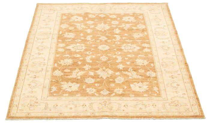Pakistani Peshawar Oushak 6'0" x 8'10" Hand-knotted Wool Rug 