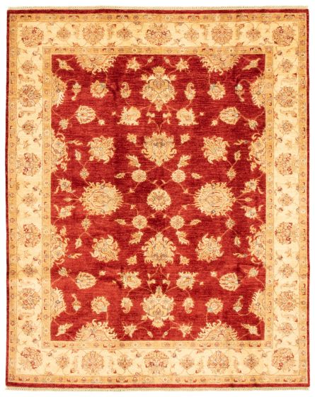 Afghan Chobi Finest 6'7" x 8'2" Hand-knotted Wool Rug 