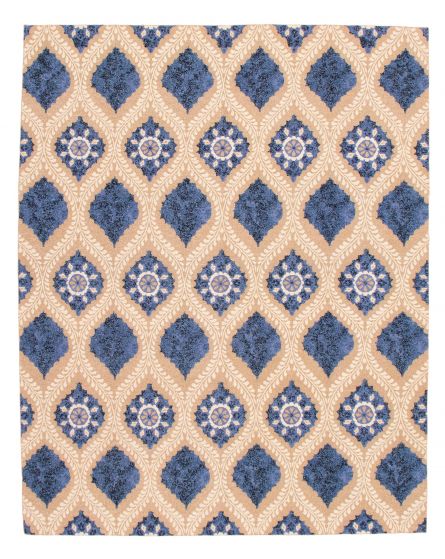 Indian Tamar II 7'9" x 9'9" Flat-Weave Wool Tapestry Kilim 