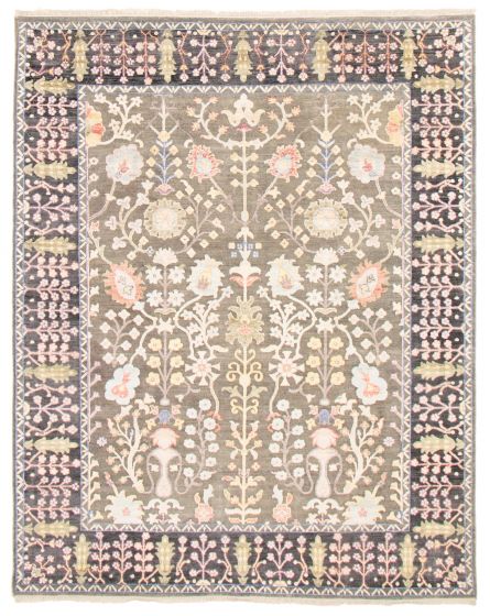 Indian Heritage 7'8" x 10'2" Hand-knotted Silk, Wool Rug 