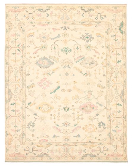 Pakistani Modern Oushak 9'4" x 12'0" Hand-knotted Wool Rug 