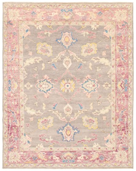 Pakistani Modern Oushak 8'2" x 10'2" Hand-knotted Wool Rug 