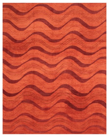 Nepal Opulence 8'0" x 10'0" Hand-knotted Silk, Wool Rug 