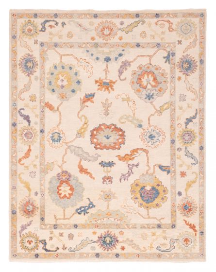 Indian Modern Oushak 8'1" x 10'1" Hand-knotted Wool Rug 