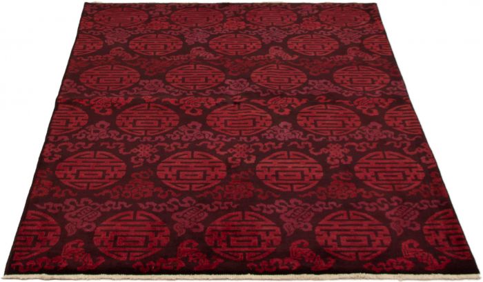 Indian Vibrance 6'4" x 8'10" Hand-knotted Wool Rug 