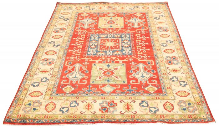 Afghan Finest Ghazni 6'8" x 9'4" Hand-knotted Wool Rug 
