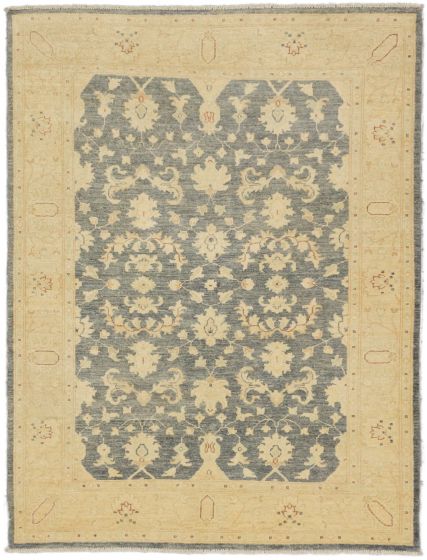 Pakistani Peshawar Oushak 5'0" x 6'6" Hand-knotted Wool Rug 