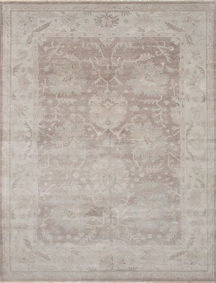 Indian Finest Oushak 9'1" x 11'10" Hand-knotted Wool Rug 