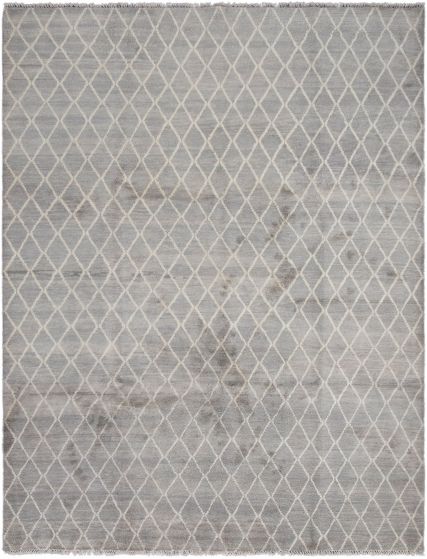 Indian Arlequin 9'2" x 11'10" Hand-knotted Wool Rug 