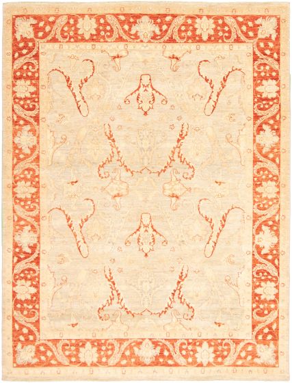Pakistani Peshawar Oushak 9'1" x 11'9" Hand-knotted Wool Rug 