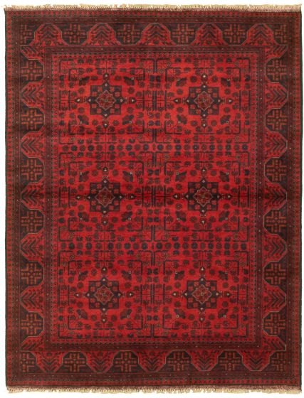 Afghan Finest Khal Mohammadi 5'0" x 6'6" Hand-knotted Wool Rug 