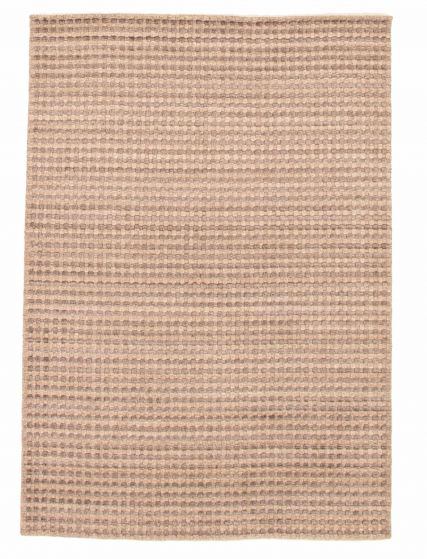Indian Ananda 5'7" x 7'5" Hand Loomed Wool Rug 