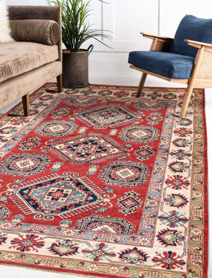 Afghan Finest Ghazni 6'7" x 9'4" Hand-knotted Wool Rug 