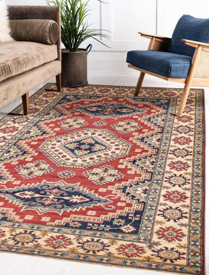 Afghan Finest Ghazni 6'7" x 9'8" Hand-knotted Wool Rug 