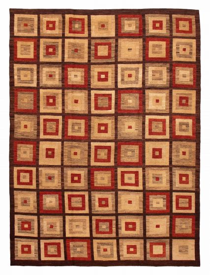 Pakistani Lahor Finest 10'1" x 13'7" Flat-Weave Wool Tapestry Kilim 