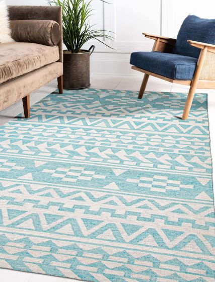 Turkish Ankara 5'1" x 8'2" Flat-Weave Wool Kilim 