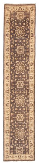 Afghan Chobi Finest 2'6" x 12'1" Hand-knotted Wool Rug 