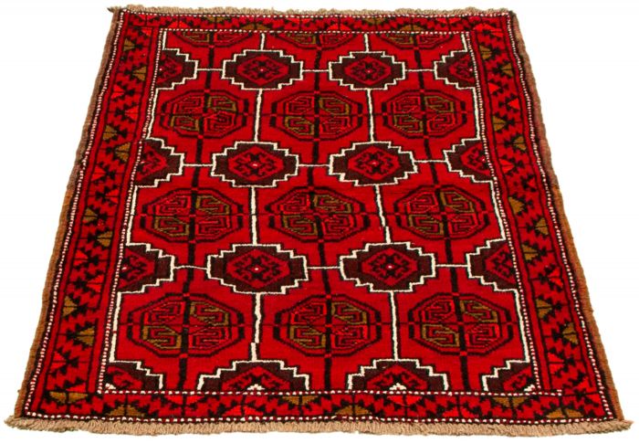Afghan Akhjah 3'7" x 5'5" Hand-knotted Wool Rug 