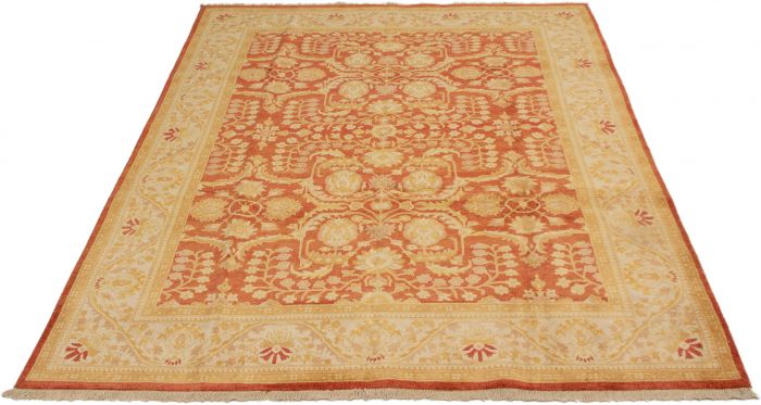 Pakistani Peshawar Oushak 7'10" x 10'1" Hand-knotted Wool Rug 