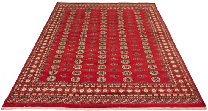 Pakistani Finest Peshawar Bokhara 8'1" x 10'0" Hand-knotted Wool Rug 