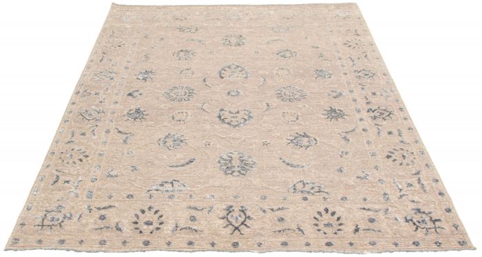 Pakistani Lahore Finest Collection 7'10" x 10'2" Hand-knotted Silk, Wool Rug 