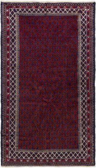 Afghan Teimani 3'6" x 6'1" Hand-knotted Wool Red Rug