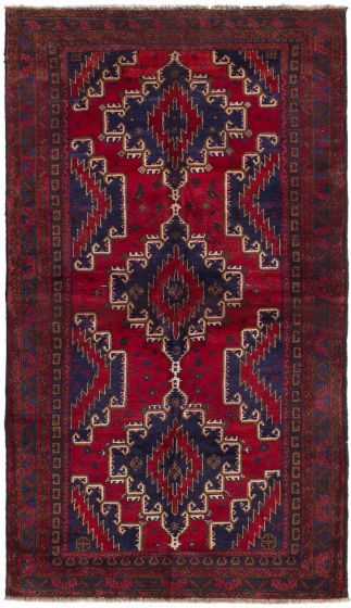 Afghan Finest Rizbaft 3'7" x 6'3" Hand-knotted Wool Dark Copper Rug