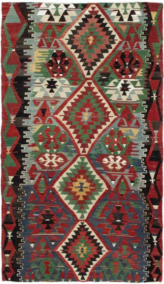 Kilim sivas 5'3" x 9'3" en laine