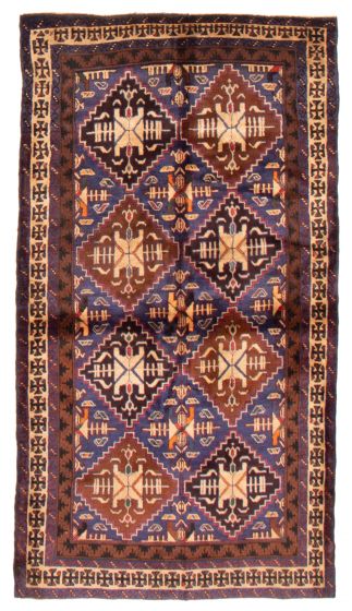 Afghan Teimani 3'7" x 6'7" Hand-knotted Wool Rug 