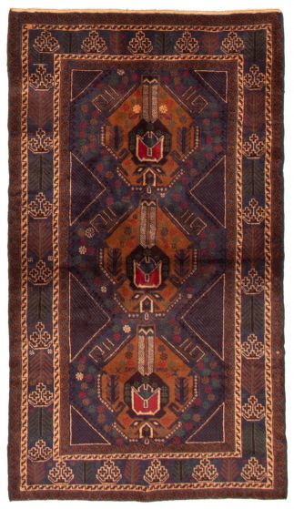 Afghan Teimani 3'11" x 6'11" Hand-knotted Wool Rug 