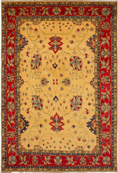 Afghan Finest Gazni 8'8" x 12'11" Hand-knotted Wool Ivory Rug