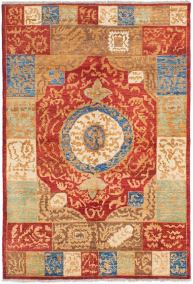 Indian Shalimar 6'2" x 8'10" Hand-knotted Wool Rug 