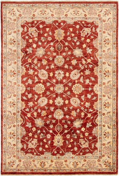 Afghan Chobi Finest 6'3" x 9'3" Hand-knotted Wool Rug 