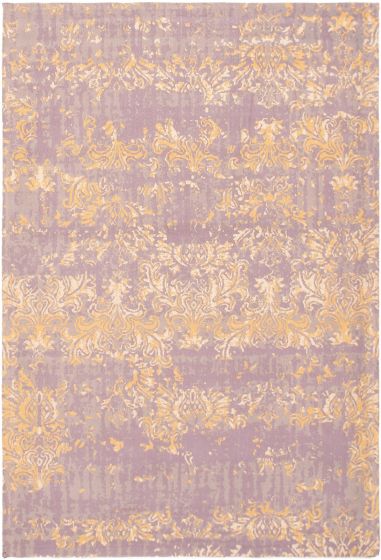 Indian Collage 5'3" x 7'10" Handmade Chenille Rug 