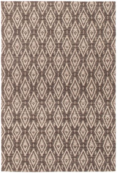 Indian Collage 4'5" x 6'7" Handmade Chenille Rug 