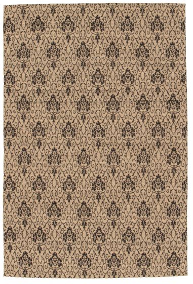 Indian Collage 3'11" x 5'10" Handmade Chenille Rug 
