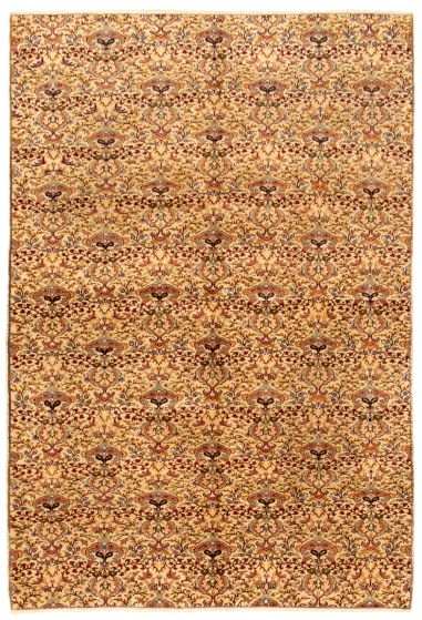 Turkish Kayseri Vintage 6'4" x 9'6" Hand-knotted Wool Rug 