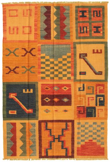 Turkish Sundance 4'11" x 7'4" Flat-Weave Wool Kilim 