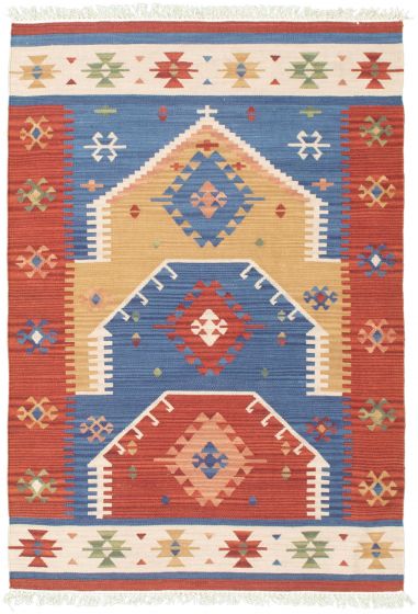 Kilim sivas 4'0" x 5'9" en laine