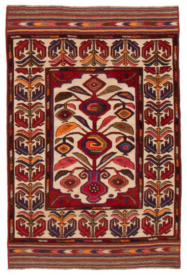 Afghan Tajik Caucasian 4'0" x 6'1" Hand-knotted Wool Rug 