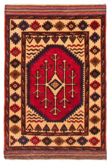 Afghan Tajik Caucasian 2'11" x 4'5" Hand-knotted Wool Rug 