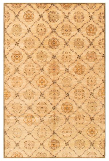 Indian Finest Oushak 5'10" x 8'10" Hand-knotted Wool Rug 