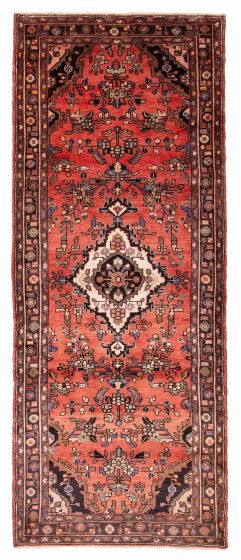 Persian Style 3'11" x 9'10" Hand-knotted Wool Runner Rug 