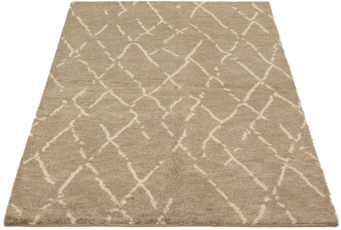 Indian Arlequin 5'1" x 8'0" Hand-knotted Wool Rug 